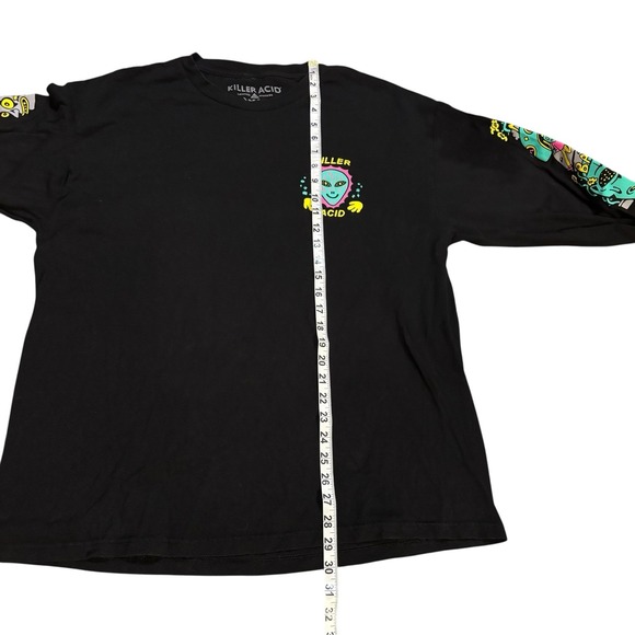 Killer Acid Graphic Print L/S Shirt‎ Mens XL Black Limited Edition No Bad Trips - Picture 10 of 11